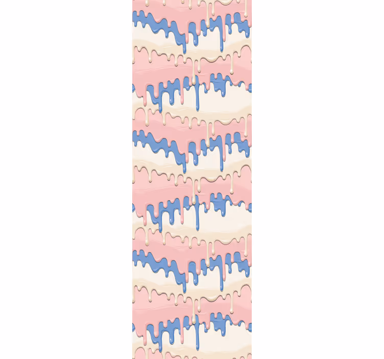 Toile fenêtre chambre enfant peinture pastel dégoulinante - TenStickers