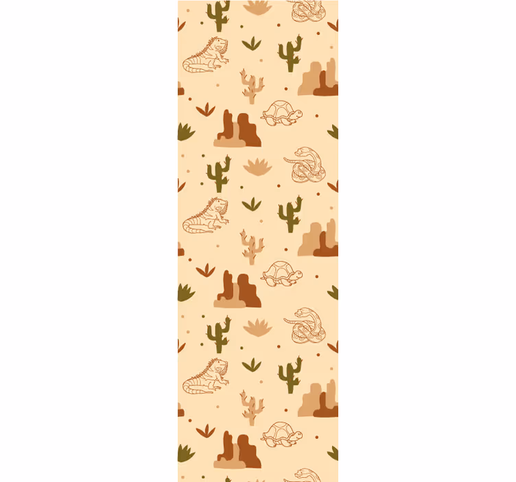 Toile fenêtre chambre enfant animaux sauvages désert - TenStickers