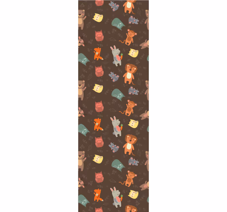 Toile fenêtre chambre enfant animaux sauvages et hiboux - TenStickers