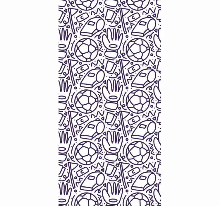 Toile fenêtre chambre enfant design gribouillage sportif - TenStickers