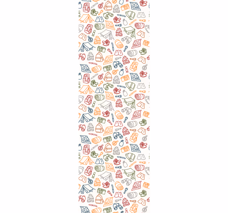 Toile fenêtre chambre enfant bateau camping feu bois - TenStickers