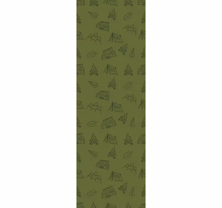 Toile fenêtre chambre enfant paysages montagneux verts - TenStickers
