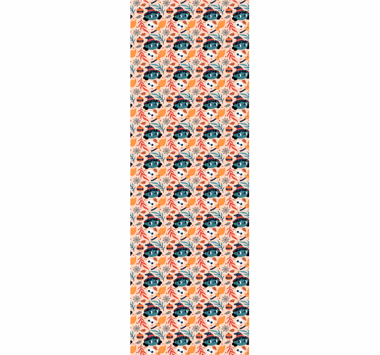 Toile fenêtre chambre enfant fond mignon sorcière halloween - TenStickers