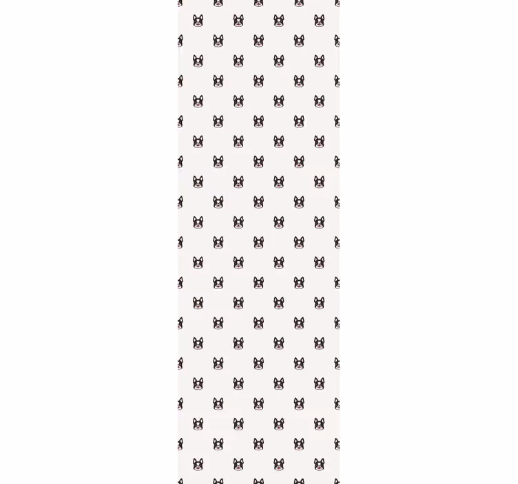 Toile fenêtre chambre enfant design cartoon bulldog - TenStickers