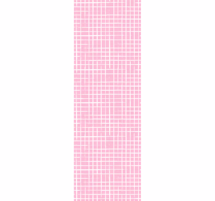 Toile fenêtre chambre enfant lignes roses et blanches - TenStickers