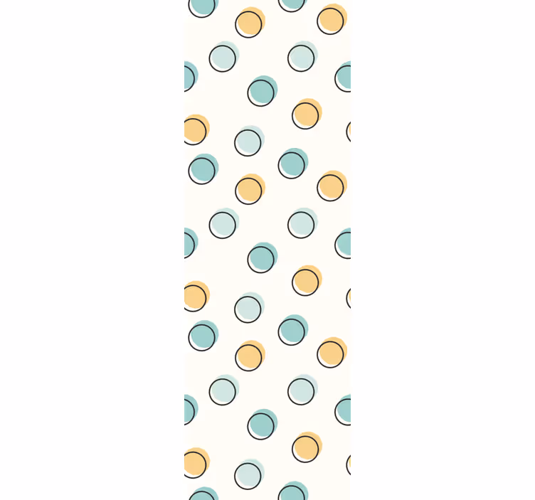 Toile fenêtre chambre enfant pois colorés - TenStickers