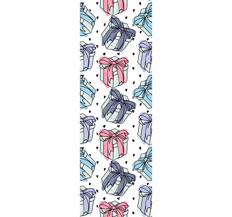Toile fenêtre chambre enfant boîtes cadeaux mignonnes - TenStickers
