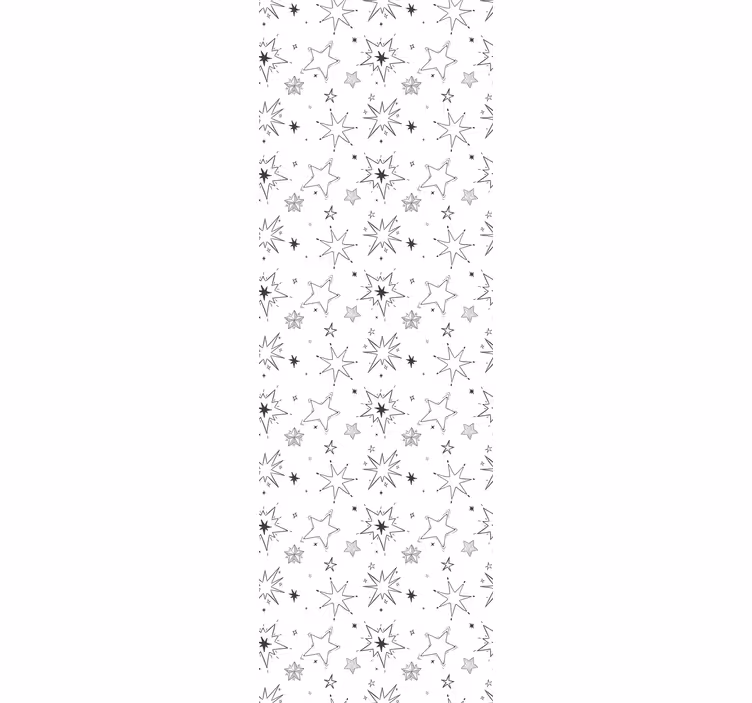 Toile fenêtre chambre enfant motif étoiles en silhouette - TenStickers