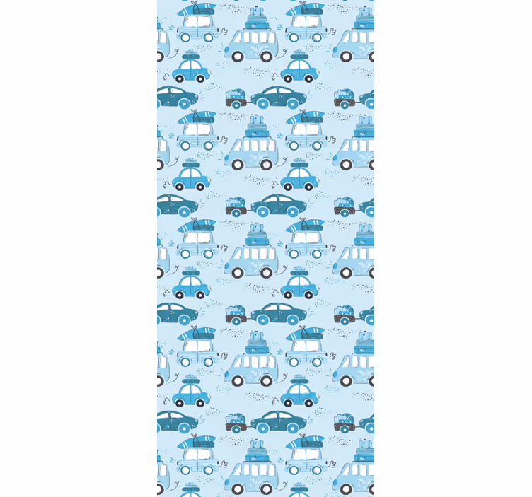 Toile fenêtre chambre enfant véhicules de ville nordiques - TenStickers