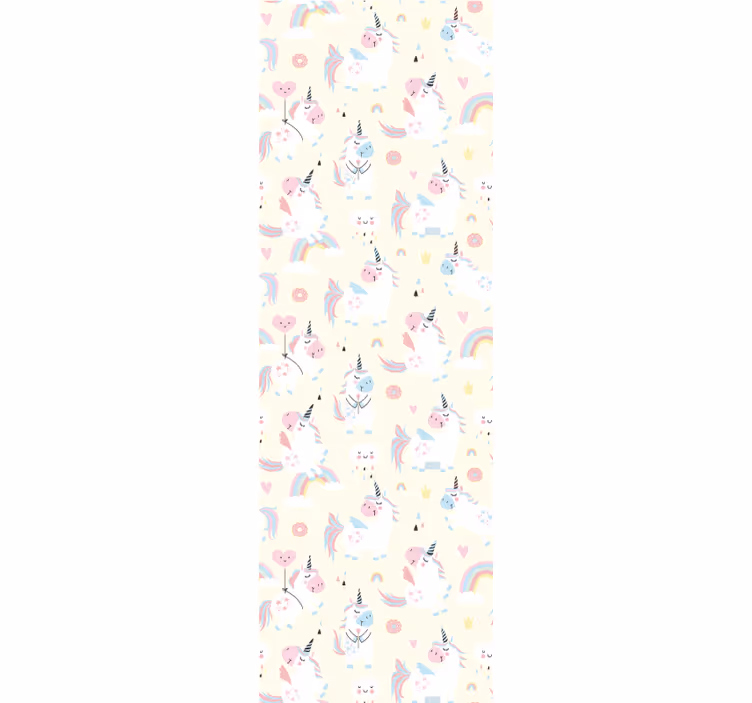 Toile fenêtre chambre enfant licornes fantastiques - TenStickers