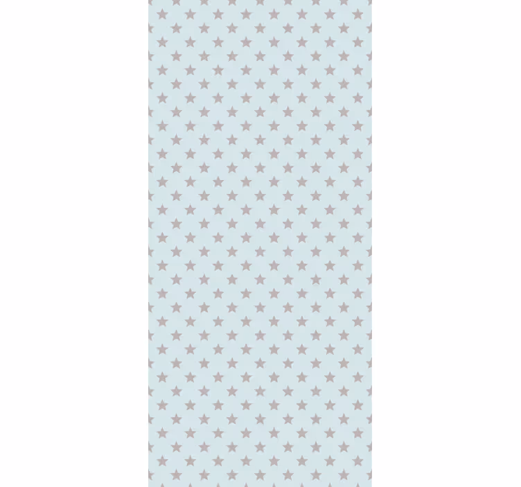 Toile fenêtre chambre enfant fond bleu étoiles grises - TenStickers