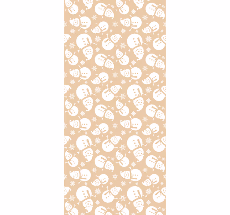 Toile fenêtre chambre enfant visages de bonhommes de neige - TenStickers