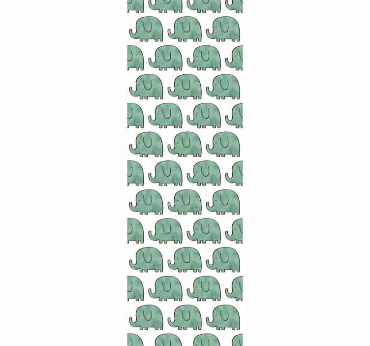 Toile fenêtre chambre enfant motif éléphants mignons - TenStickers