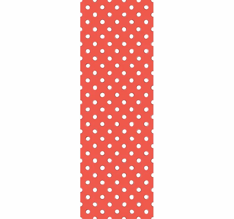 Toile fenêtre chambre enfant pois rétro blancs - TenStickers