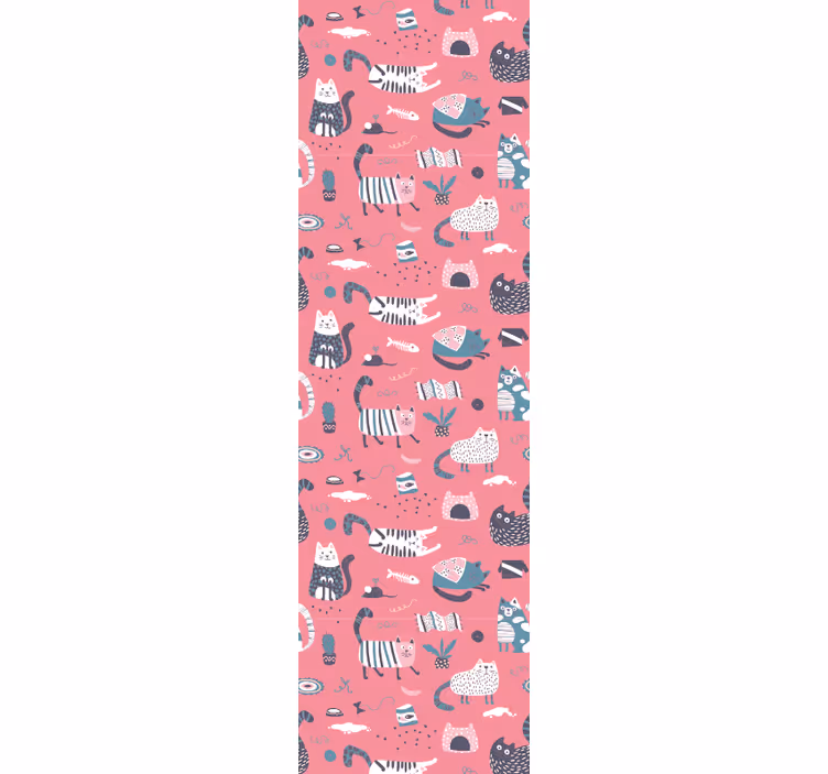 Toile fenêtre chambre enfant chats nordiques - TenStickers