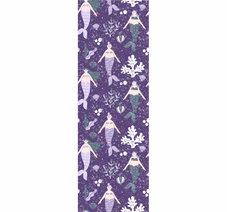 Toile fenêtre chambre enfant éclaboussure de sirène - TenStickers