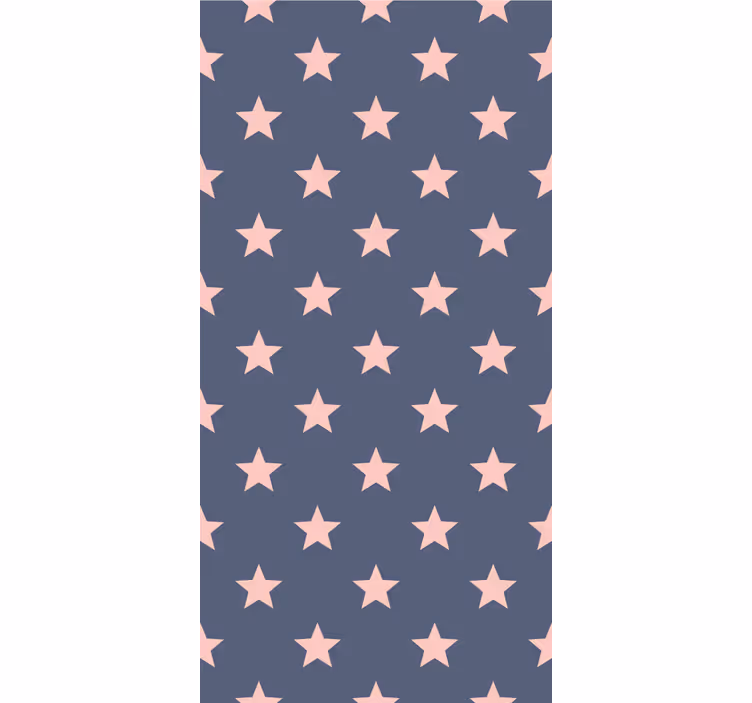 Toile fenêtre chambre enfant étoiles roses et grises - TenStickers
