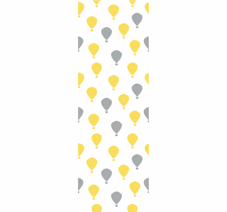 Toile fenêtre chambre enfant ballon d'air pantone - TenStickers