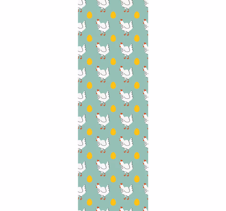 Toile fenêtre chambre enfant poussin blanc fond bleu - TenStickers