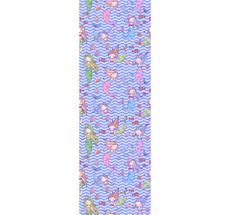 Toile fenêtre chambre enfant sirènes - TenStickers