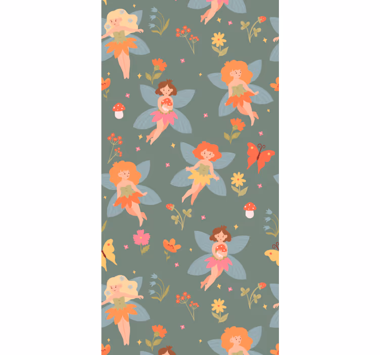 Toile fenêtre chambre enfant fleurs femmes - TenStickers