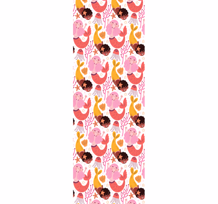 Toile fenêtre chambre enfant sirène enfant souriante - TenStickers