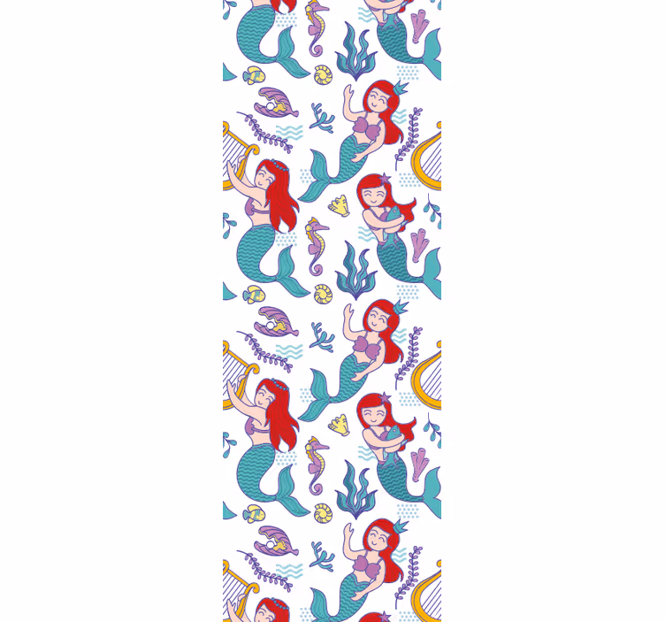 Toile fenêtre chambre enfant ariel la sirène souriante - TenStickers