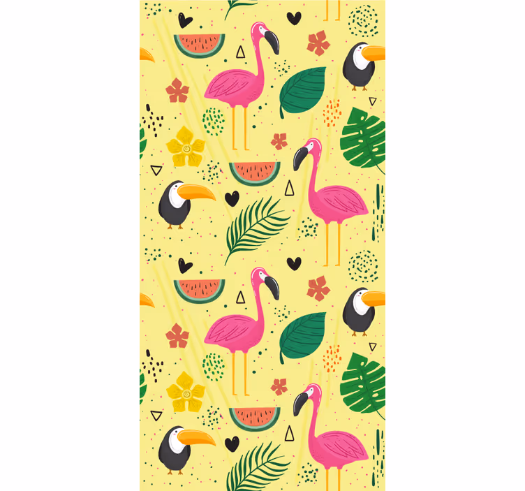 Toile fenêtre chambre enfant animaux mignons et plantes - TenStickers