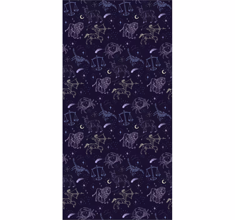 Toile fenêtre chambre enfant motif constellation - TenStickers