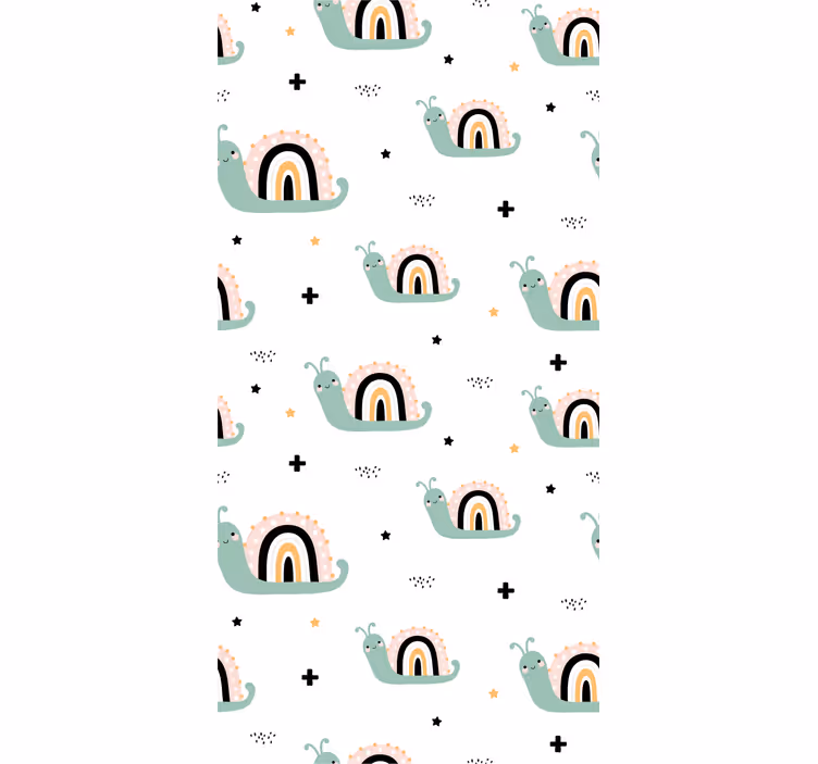 Toile fenêtre chambre enfant escargots colorés - TenStickers