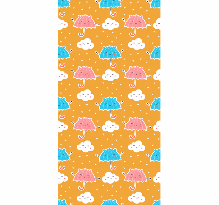 Toile fenêtre chambre enfant affichage parapluies colorés - TenStickers