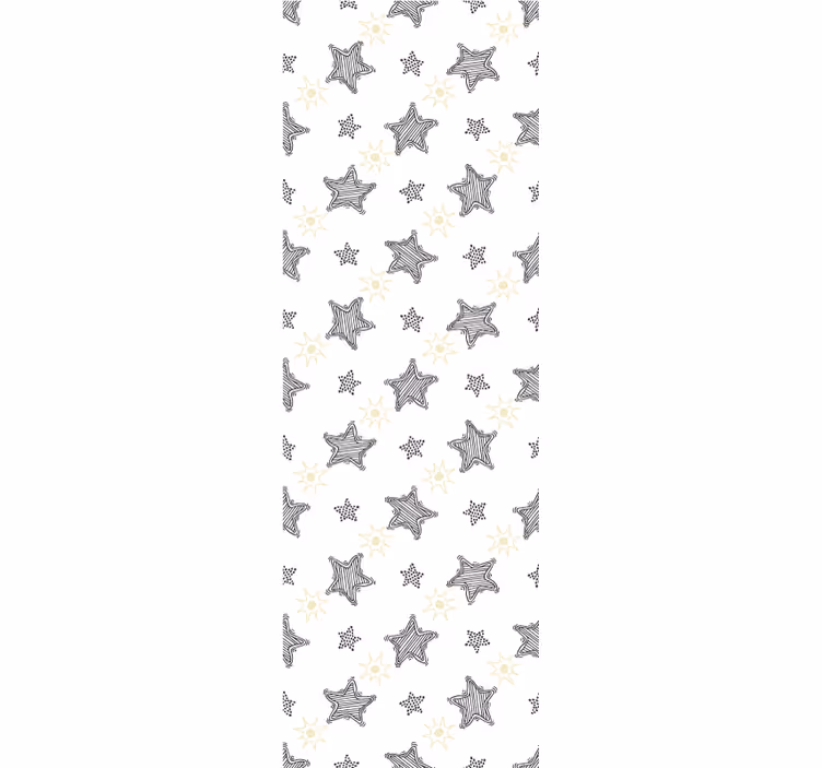 Toile fenêtre chambre enfant étoiles graffiti - TenStickers