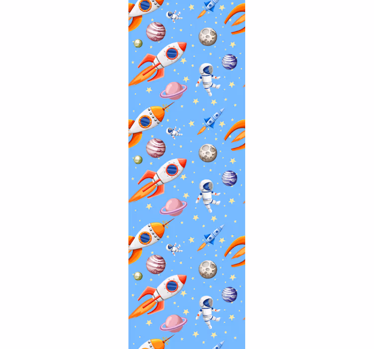 Toile fenêtre chambre enfant motif espace aquarelle - TenStickers