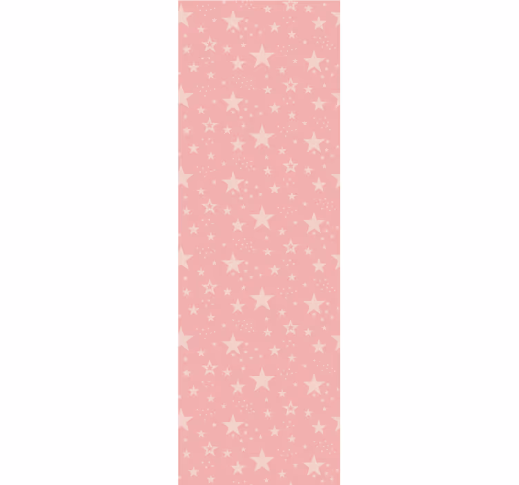 Toile fenêtre chambre enfant étoiles roses claires sur rose - TenStickers