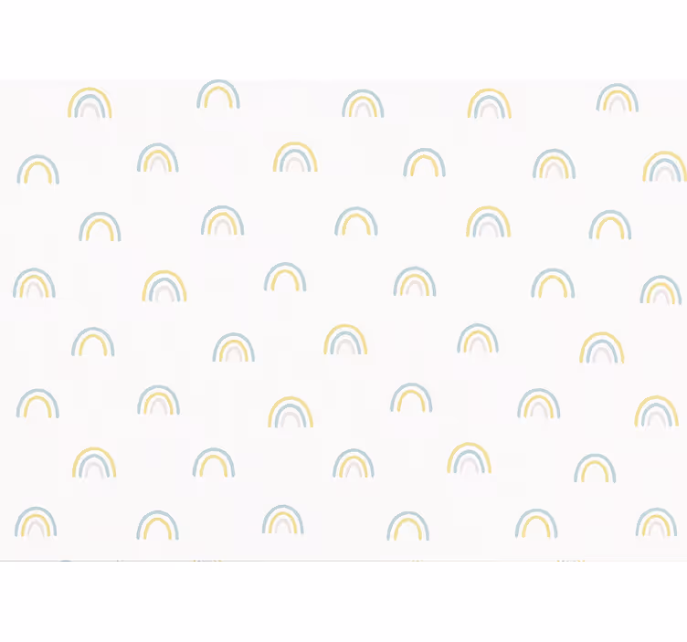 Toile fenêtre chambre enfant arc-en-ciel pastel éparpillés - TenStickers