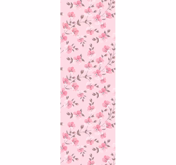 Toile fenêtre chambre enfant fleurs roses mignonnes - TenStickers