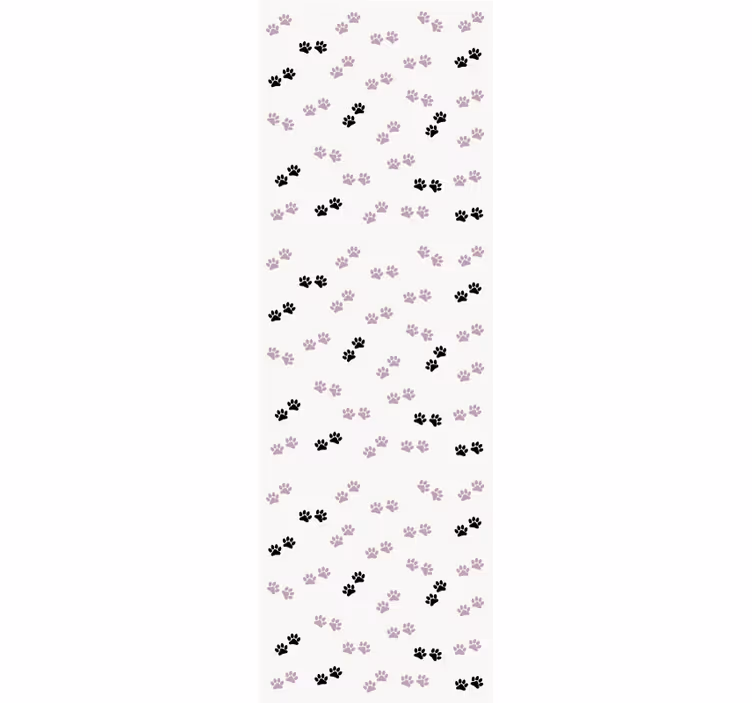 Toile fenêtre chambre enfant empreintes de pattes de chat - TenStickers