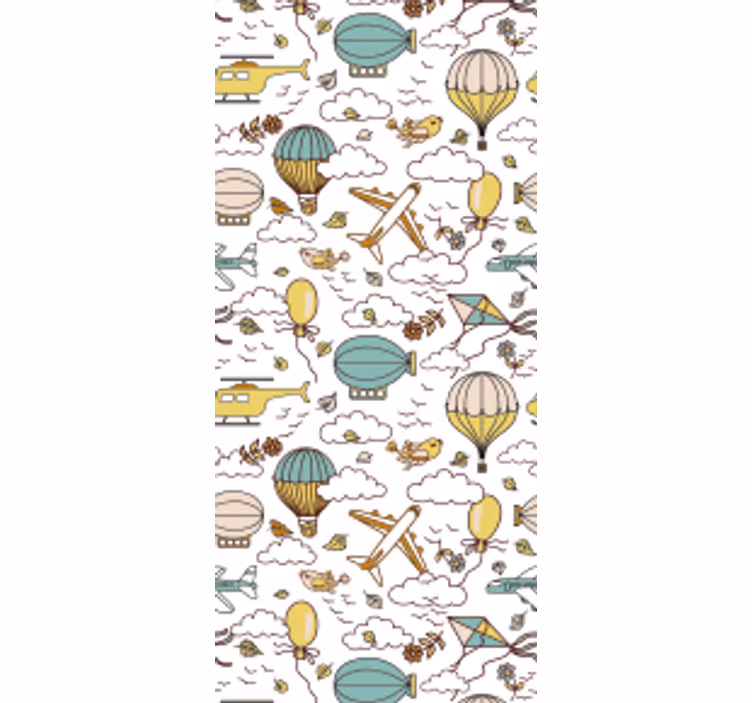 Toile fenêtre chambre enfant assortie de véhicules - TenStickers