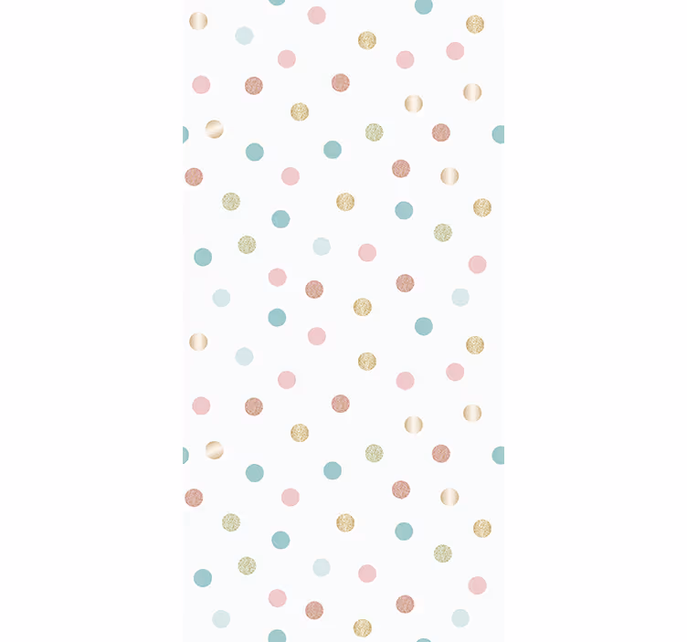 Toile fenêtre chambre enfant motif pois confettis pailletés - TenStickers