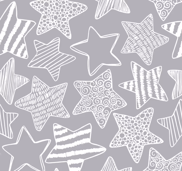 Toile fenêtre chambre enfant étoile blanche - TenStickers