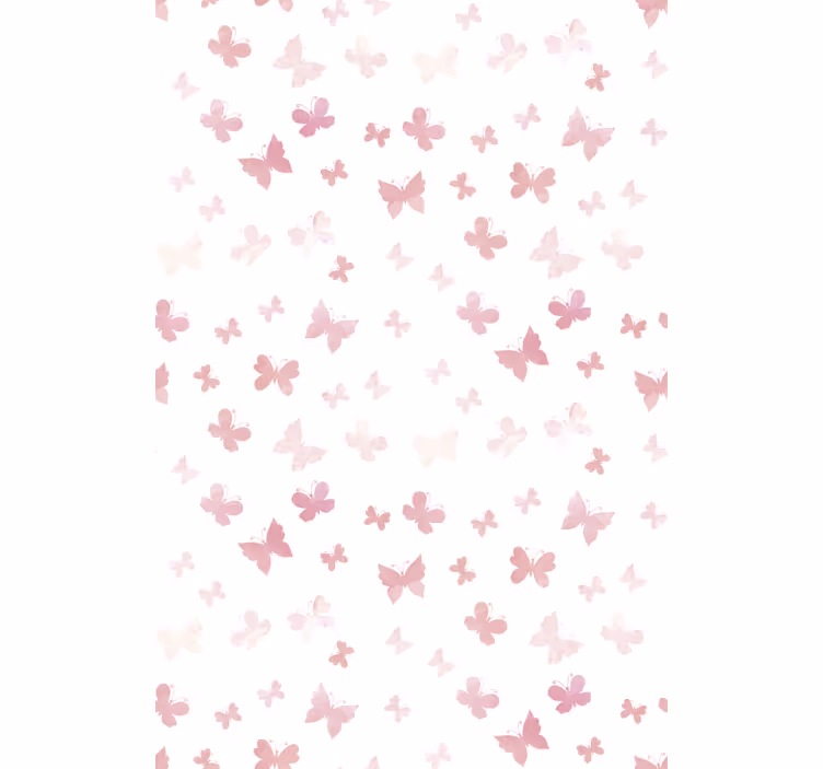 Toile fenêtre chambre enfant papillons roses - TenStickers