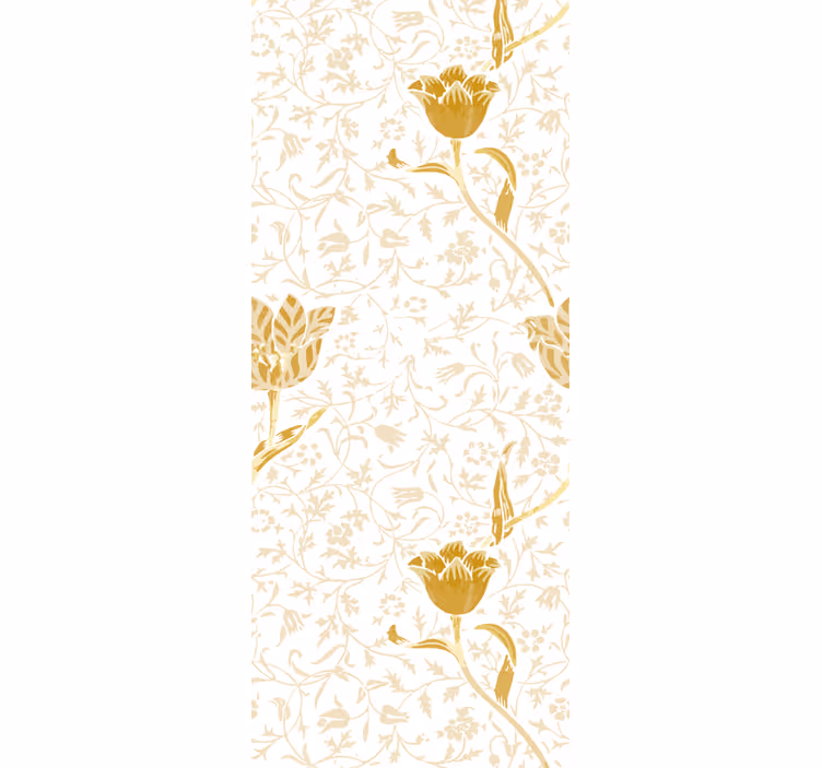 Toile fenêtre bureaux fleurs sauvages botaniques - TenStickers