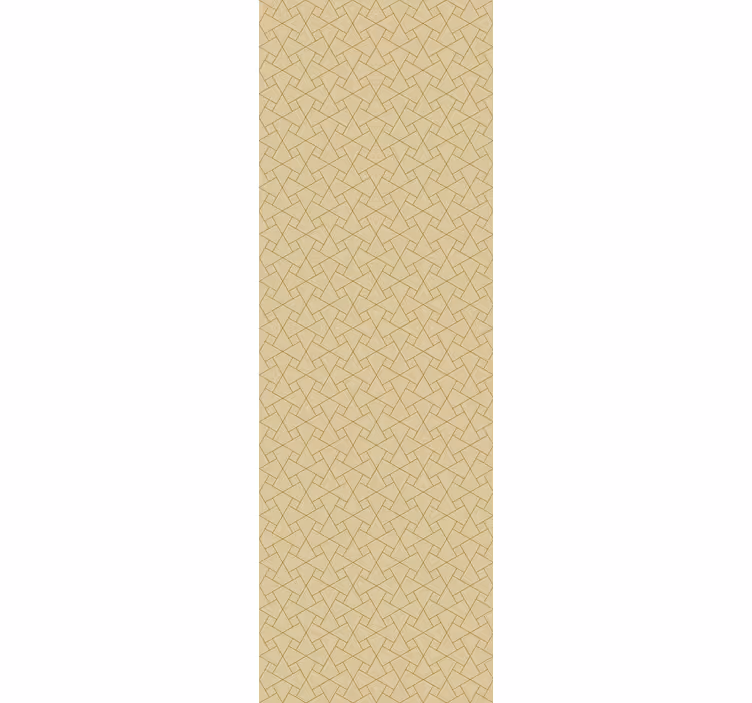 Toile fenêtre bureaux gris et beige graphique - TenStickers