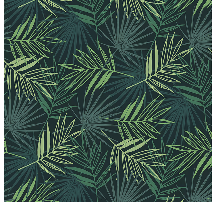 Toile fenêtre bureaux motif tropical mélangé - TenStickers