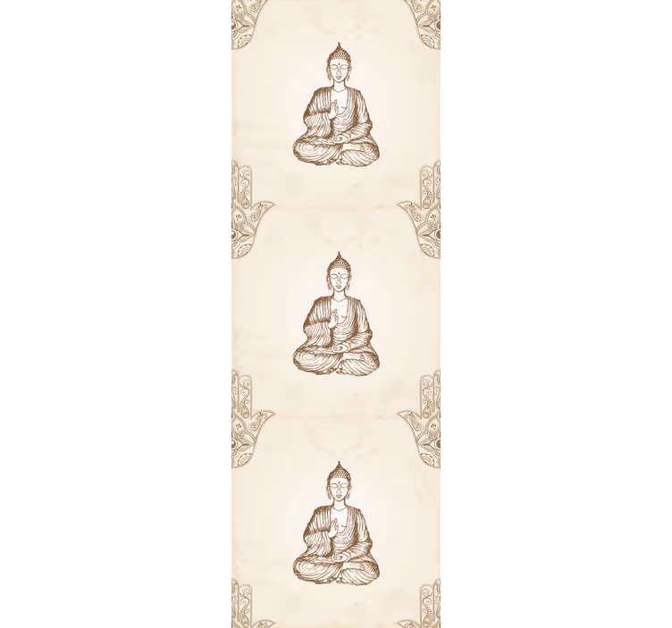 Toile fenêtre bureaux symbole de la main de bouddha - TenStickers