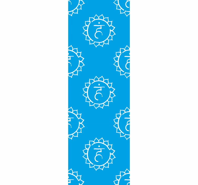 Toile fenêtre bureaux symbole du chakra de la gorge - TenStickers
