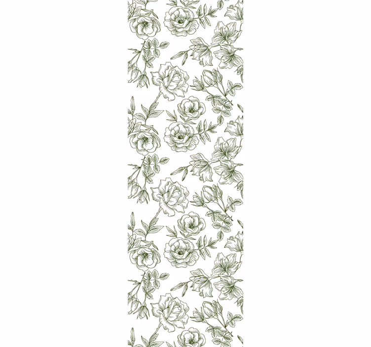 Toile fenêtre bureaux roses blanches - TenStickers