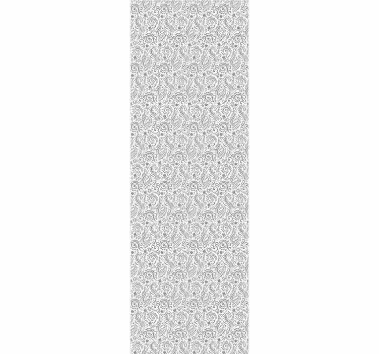 Toile fenêtre bureaux fleurs ornementales vintage - TenStickers