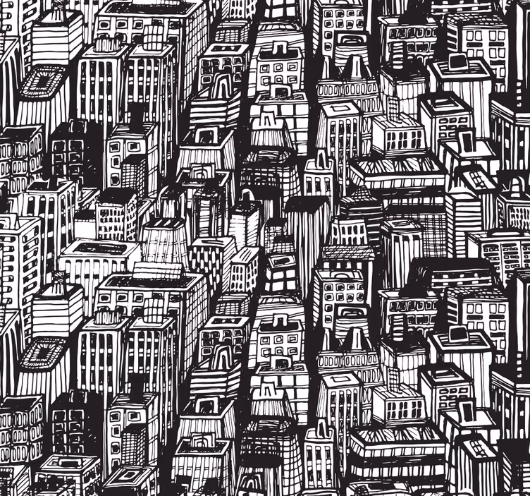 Toile fenêtre bureaux gratte-ciels de new york - TenStickers