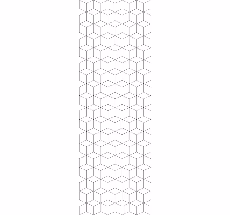 Toile fenêtre bureaux motif cubes géométriques - TenStickers